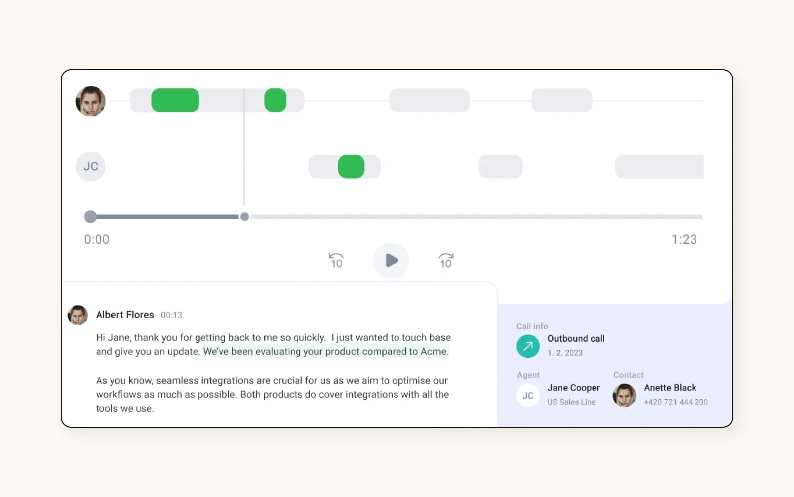 An image displays the CloudTalk call recording tool.