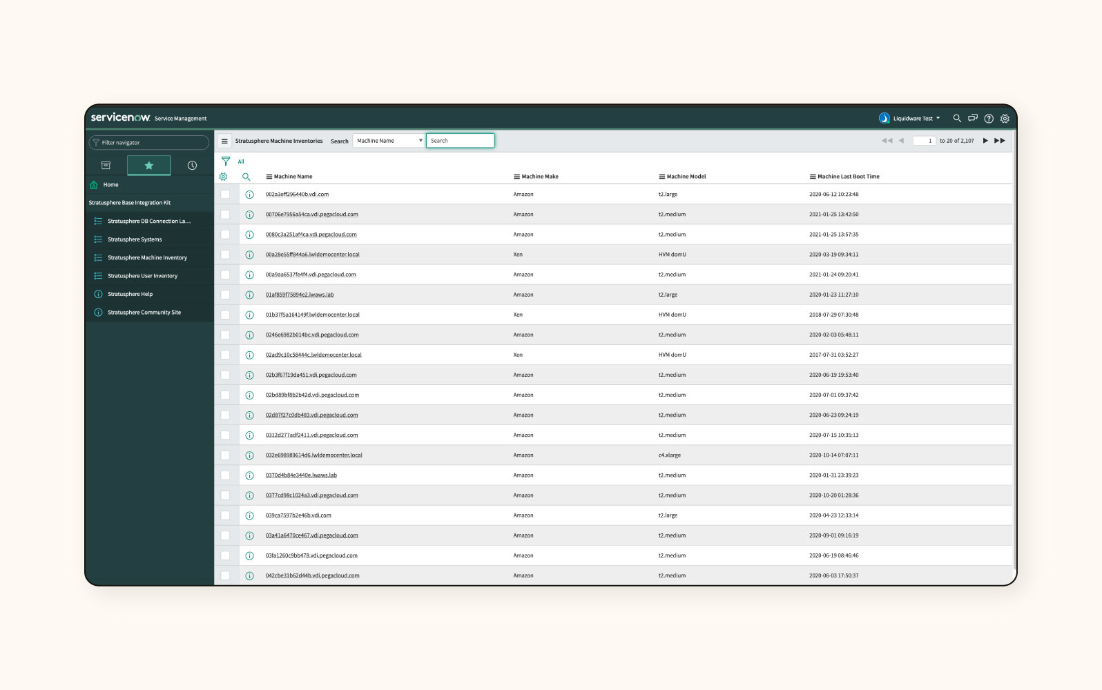 Ein Produktbild der ServiceNow IT Service Management Service Desk Software.